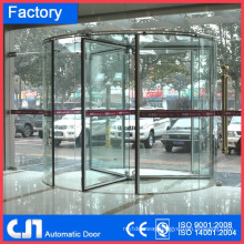 All Glass Black Aluminum Frame Automatic Revolving Door